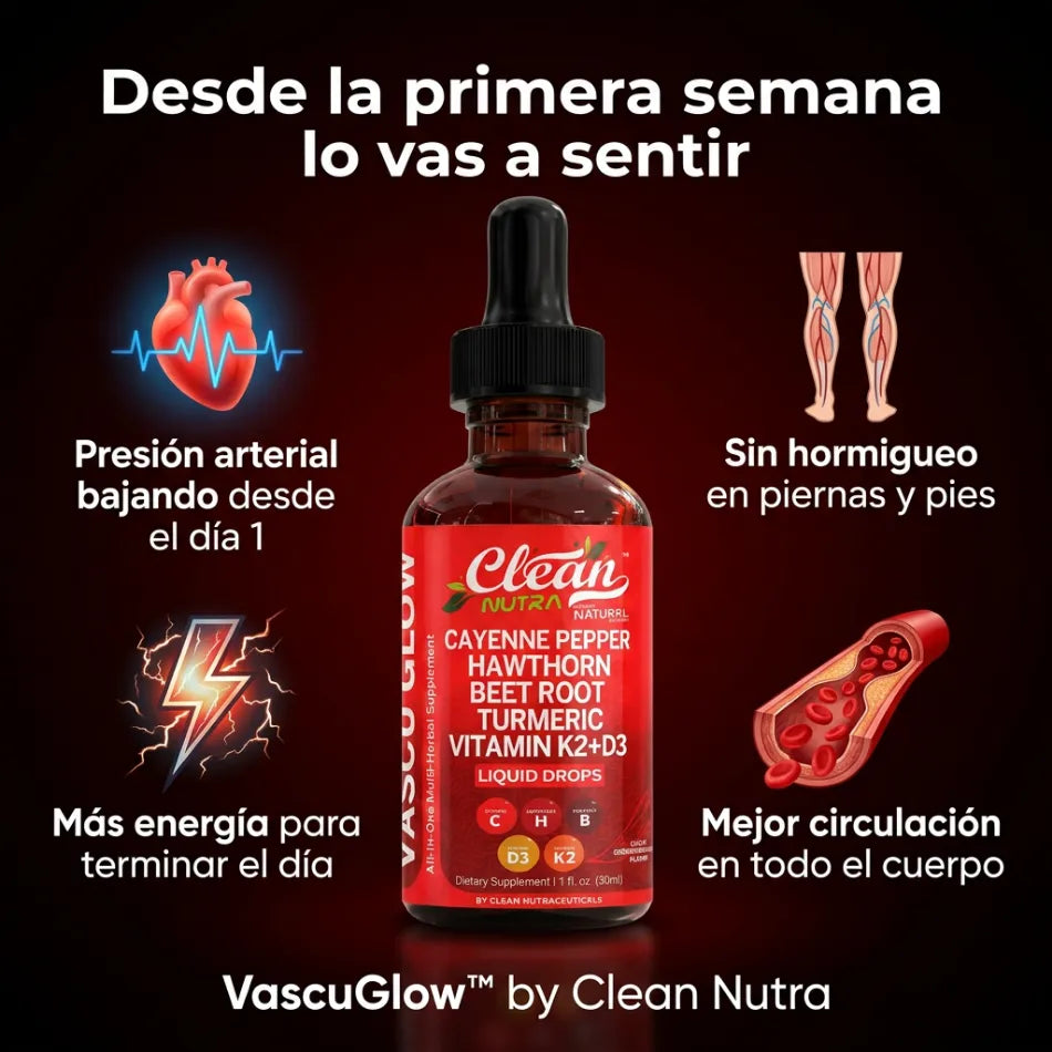 VascuGlow™ | Elimina la Presión Alta y Recupera tu Circulación en 10 Días