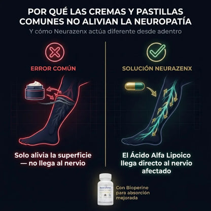 NeuraZenx – Alivia Ardor, Hormigueo y Adormecimiento en Pies y Manos