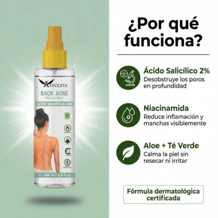 Back Acne Spray — Elimina el Acné en la Espalda