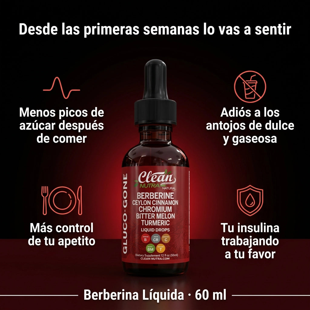 Berberina Líquida en Gotas — Control de Picos de Azúcar y Apoyo a la Sensibilidad a la Insulina — OFERTA 2x1