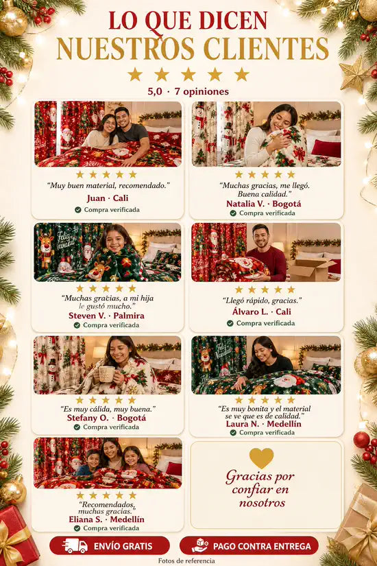 Lo que dicen nuestros clientes: 7 reseñas reales del combo navideño